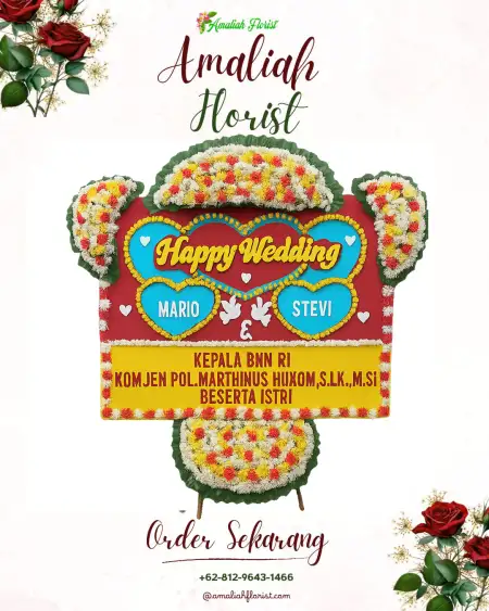 Papan Bunga Pernikahan Padek